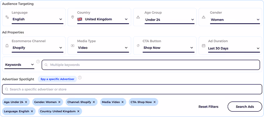 adspy filters